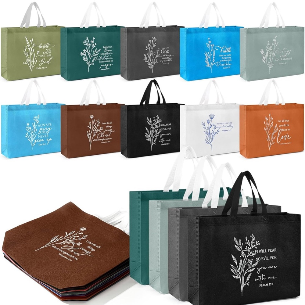 Scripture Tote Bags - Several colors & Scriptures - Choice the one you want!